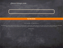 Tablet Screenshot of ghecovintage.com